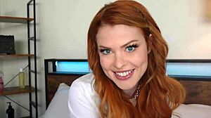 sexy redhead college co-ed elly clutch seduces her tutor with orgasm