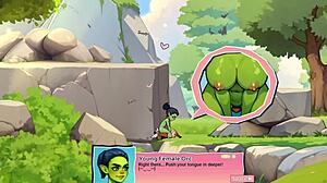 she says, 'this horny young orc is face-sitting the lucky boy in the game!'