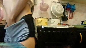 i relax in the kitchen while parents watch tv