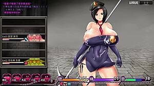 Karryn in prison on day 20 in a hentai game