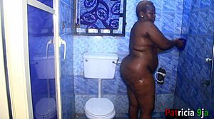 Bbw Patricia 9ja Enjoys Hardcore Shower Sex with Softkind Close Up.