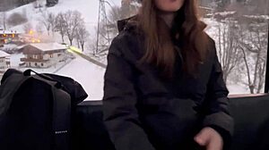 Big ass amateur teen gets public cowgirl sex with a happy ending