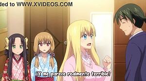 Sucking and fucking with big-boobed anime girls in Osanazuma 12