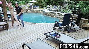 that boy getting punished with cum in his ass by the gay officer at work