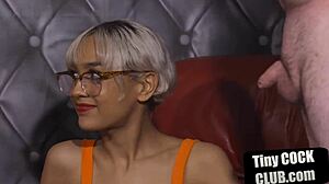 Humiliated Fat Guy With Small Cock Jerked By Babes