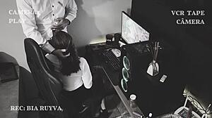 Young secretary gets a massage from her boss's wife