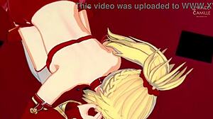 in fate apocrypha, mordred pedragon masturbates you and allows you to cum inside