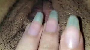 My pussy gets creamy as I experience an incredible orgasm in vertical video