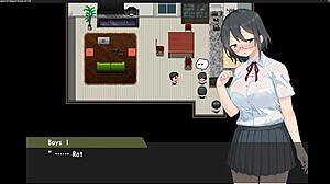 Magical girl with big tits fingering and masturbating in anime hentai game