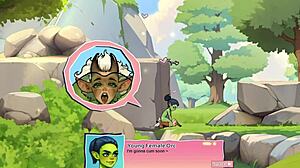 Horny nature young female orc face-sitting a lucky boy
