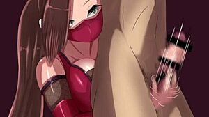 villainess with big tits and ass gets femdom cum in anime hentai