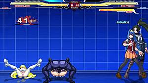 Kuromaru Vs Arcana Heart! Cumshot Battle?