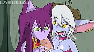 Intense furry action with the 3 Yordelis cartoon.