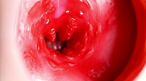 this beautiful pussy is pulsating and squeezing my cock camera inside the hole