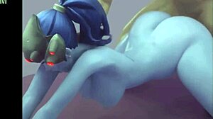 Widowmaker love in anime hentai style with romantic overtones and character interactions.
