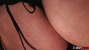 amazing 3some with big tits blonde and brunette in group sex