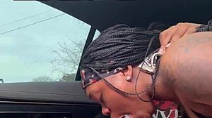 Deepthroat and facial - hardcore scene with an amateur black cock lover