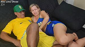 i was watching the game when this hot milf made me stop to fuck her, and she gave me her ass