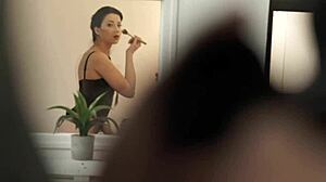 Beautiful woman in high heels has sex in a classy manner