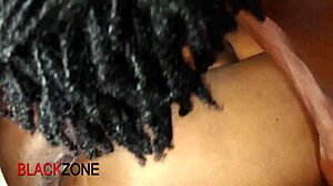 Couple loves up with big natural tits in close up