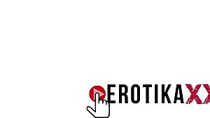 I am Kaity, a curvy brunette pornstar giving oral in my first scene trailer