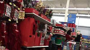 A mother of a youth goes shopping and there is a peeping tom watching her