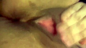 Close up and personal solo scene with a tattooed amateur