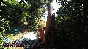 French Girl Misscreamy Sucking Stranger on Nude Beach in Greece