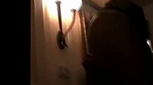 Sara Jay takes a glass dildo deep inside her wet pussy.
