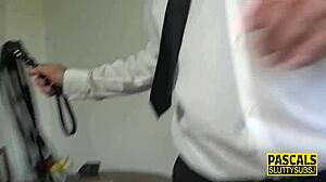 Chubby submissive freed after intense domination with toys!