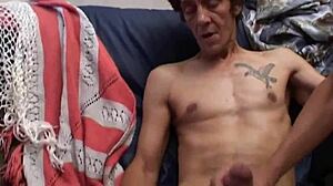 He comes home tired from work and craves oral fun with a hot Italian milf indoors