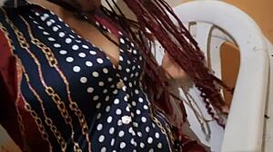 Office colleague's girlfriend fulfills fetish by touching herself at work