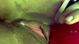 Close up and personal solo scene with a tattooed amateur