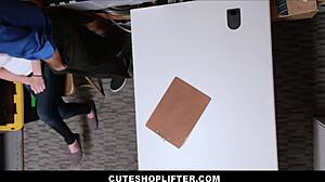 Hot pawg teen 18+ shoplifter with big natural tits raven reign has sex with mall cop for no real cops