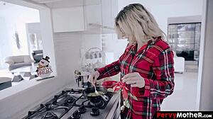Pervymother - Unruly Stepson Devours His Refined Mothers Pussy During The Holiday