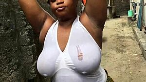 bitch with massive tits fucked hard outdoor