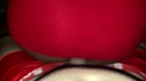 Latina amateur watches movie with stepfather and gets cum in pussy