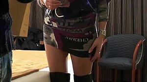 Enjoy watching my tits get fucked and cum on my face while my husband watches