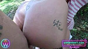 Kinky French Redhead Couple Fucks Doggie-Style in Forest Park for Homemade Wifebucket Porn.