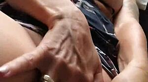 Using Pink Vibrator While Getting Fucked In Pussy And Arse