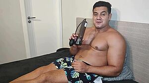 yuri gaucho uses new sex toy