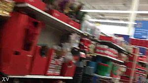 wow, candid mom shopping in the hidden spot!