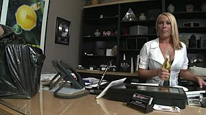 Blonde Stepmom Seduces with Big Boobs for Cock