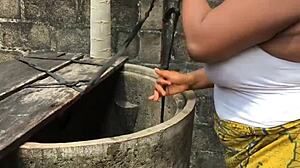 bitch with massive tits fucked hard outdoor