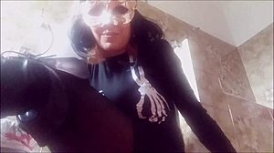 Amateur sissy humiliated in boots and nipple torture