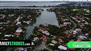 Big-assed MILF stepmom rides stepson's big cock in the kitchen, so tight!