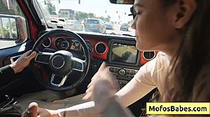 Sexy blonde teen Chloe Rose gives wet blowjob to friend Charles Dera