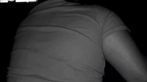 Homemade video of an overweight Latina woman riding a man's cock in reverse cowgirl position