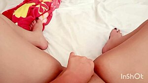 woke up horny and alone, touching my latina ass and bare feet