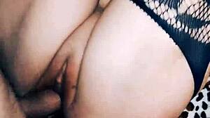 Beautiful Wife Fishnet Stockings Assfucked Close Up